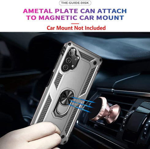 STARSHOP Samsung Galaxy A32 5G Case with Tempered Glass Screen Protector, Military Grade Shockproof Dual Layer Cover -