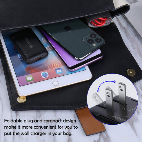 Costyle 2 Pack USB Wall Charger - 18W GaN Tech Slim Fast Charge 3.0 Block for Samsung Galaxy and iPhone