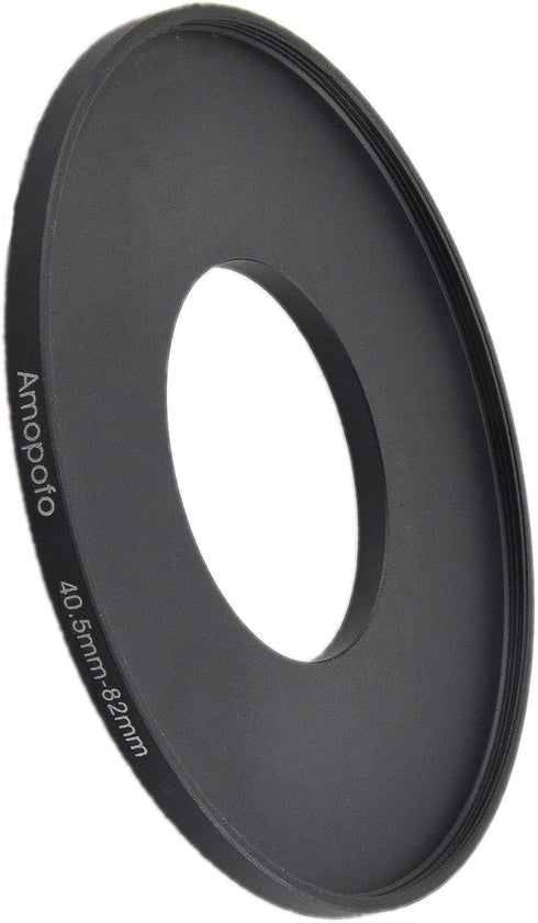 Metal Step Up Ring Adapter 40.5mm to 82mm Step-Up Lens Adapter Ring for Filters, Made of CNC Machined Space Aluminum with Matte Black Electroplated Finish