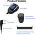 SAMCOM 1 Pcs Speaker Mic for Walkie Talkies, 2 Pin Handheld Shoulder Mic for Baofeng UV-5R Retevis Radios,