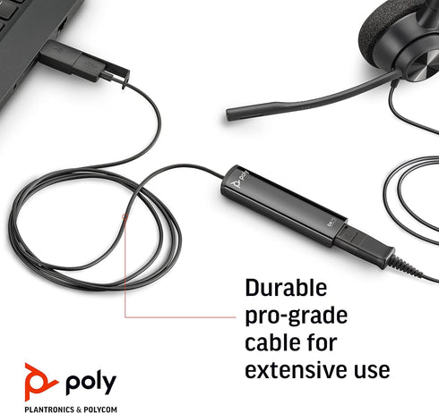 Poly DA75 USB-A/USB-C Digital Adapter - Works with Poly Call Center Quick Disconnect Headsets, Avaya, Genesys, Cisco