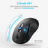 TECKNET Wireless Bluetooth Mouse for MacBook, 2400DPI 2-in-1 Mouse for Laptop (BT 5.0/3.0+2.4G USB), Black