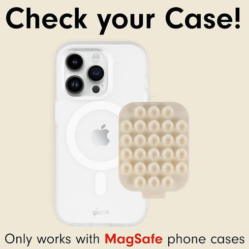 Sonix Magnetic Silicone Suction Cup Phone Mount for iPhone, Compatible with MagSafe - Off White