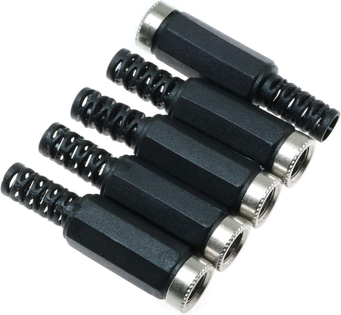 E-outstanding DC Socket 5PCS, 5.5mm x 2.5mm Female DC Barrel Jack Solder Power Adapter for CCTV DVR