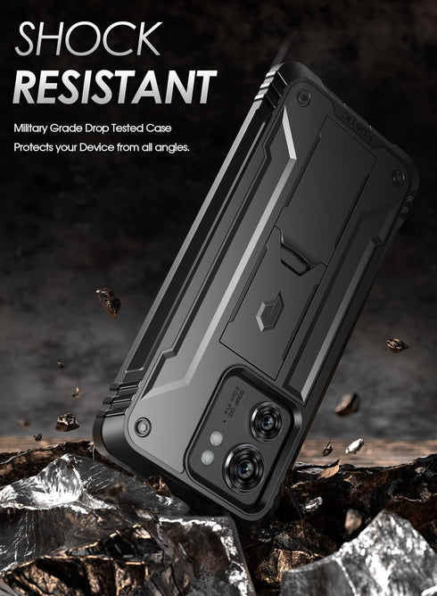 Poetic Revolution Case for Motorola Moto Edge 6.6" 2023, Full-Body Shockproof, Kickstand, 20FT Mil-Grade Drop Tested,