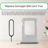 iPhone 11 Silver SIM Card Tray Holder Replacement Single SIM Version with Waterproof Rubber Ring Repair Tool Kit A2111