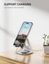 Nulaxy Rotatable Cell Phone Stand, Fully Adjustable Foldable Desktop Holder Cradle Dock, Thick Case Friendly for All