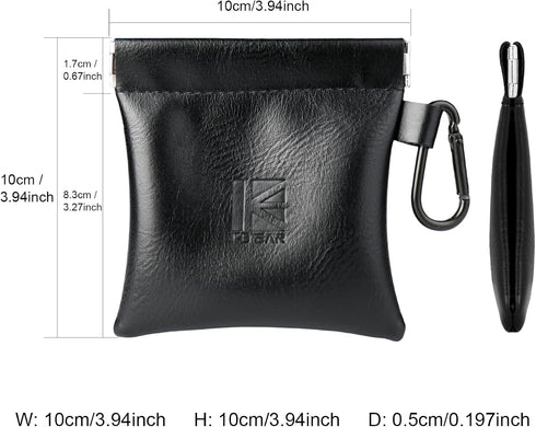 YINYOO 1PCS BP01 ZS10 1PCS) KBEAR Plus in Ear Monitor Case for IEMS, Mini Portable PU Leather Headphones Case