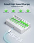 EBL 2800mAh (4 Pack) 1100mAh (4 Pack) 8-Bay Rechargeable AA Batteries and AAA Ni-MH Rechargeable Batteries with AA AAA