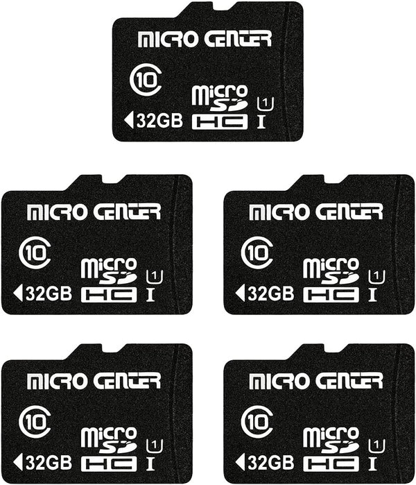 INLAND Micro Center 32GB Class 10 MicroSDHC Flash Memory Card with Adapter for Mobile Device Storage (5 Pack)