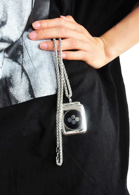 Stainless Steel Chain Necklace Pendant - Compatible with Apple Watch 42mm Series 3 2 1 / 44mm Series 5 4