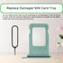 iPhone 11 Green SIM Card Slot Replacement, Single SIM Version Card Tray Holder Adapter with Waterproof Rubber Ring