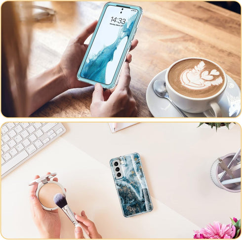 Esdot Galaxy S22 Case, Military Grade Rugged Cover with Fashionable Designs for Women Girls, Protective Phone Case