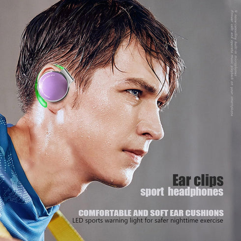Wireless Headphones with Earhooks, Bluetooth 5.3 Open Ear Headphones, Sports Earbuds with Earhooks for Workouts,