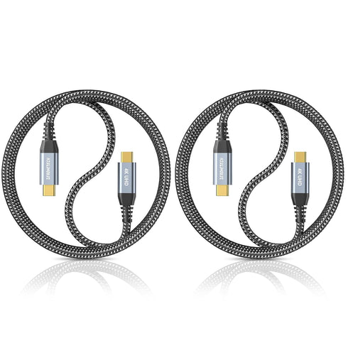 USB C to USB C Cable (3ft 2pack), 20Gbps High Speed Data Transfer, 4K Monitor Cable, 100W Charging for iPhone 15,