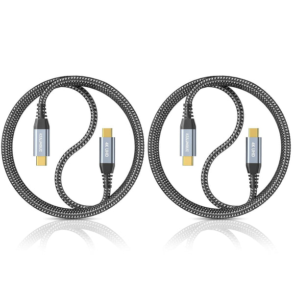 USB C to USB C Cable (3ft 2pack), 20Gbps High Speed Data Transfer, 4K Monitor Cable, 100W Charging for iPhone 15,