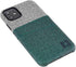 Dockem Wallet Case for iPhone 11 - Built-in Metal Plate for Magnetic Mounting & 2 Card Holders, Green & Grey