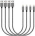 4-Pack Short iPhone Charger Cable 1FT, Braided Lightning to USB Fast Charger for iPhone 12 Pro Max/11/X/8/7/6S Plus,