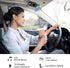 Hands Free Cell Phone Car Kit, Bluetooth 5.0 in Car Speakerphone with Visor Clip, Siri Google Voice Command Support,Built in Mic, Support 2 Phones Connected, Bluetooth Car Speaker for Safe Driving