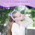 Wireless Over-Ear Headphones with Microphone, Bluetooth Cat Ear Headphones for Kids Teens Adults Girls Women (Purple)