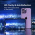 Bling Camera Lens Protector for iPhone 14 Pro/Pro Max - 9H Tempered Glass, Metal Ring, Purple Glitter, 3+1 Accessories.