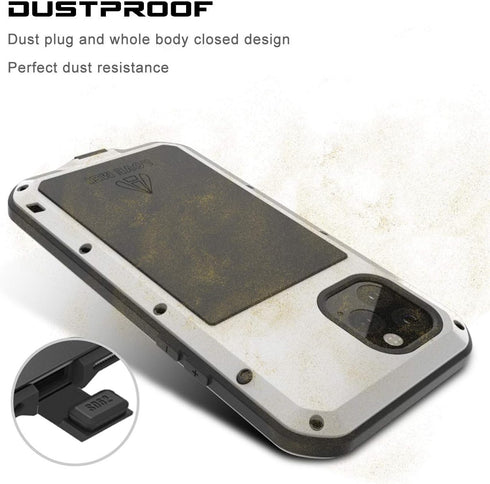 Bpowe Super Shockproof Case for iPhone 11 - Heavy Duty Sturdy Protector Cover, Gorilla Glass Armor (White)