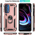 Moto Edge 2021 Case with Screen Protector, Military Grade 16ft Drop Tested Cover with Magnetic Kickstand, Rose Gold