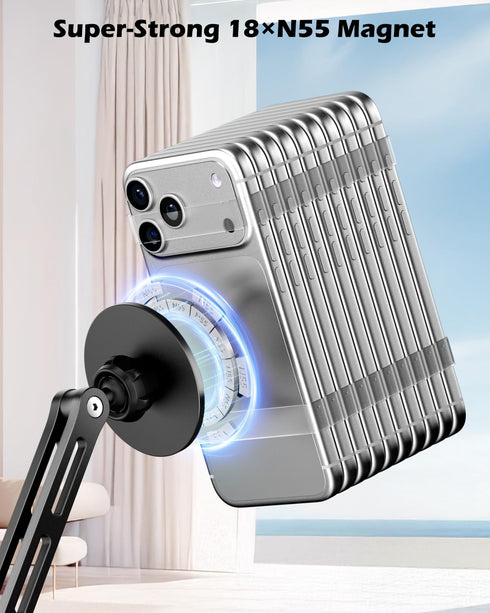 CloudValley 360Rotating 4.7-13" Foldable iPad Wall Mount Holder Compatible with MagSafe, with Base Adjustable Tablet
