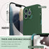 SURPHY Compatible with iPhone 13 Pro Case with Screen Protector, Liquid Silicone Phone Case, Clover Green, 6.1 inch