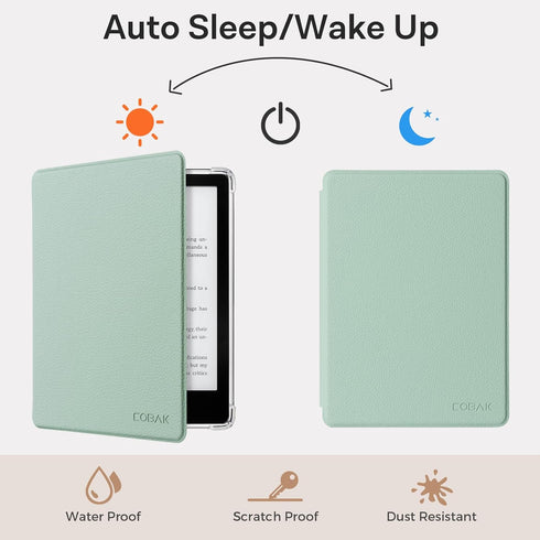 CoBak Case for Kindle Paperwhite (6.8" 11th Gen 2021) & Signature Edition - PU Leather Cover with Auto Sleep Wake