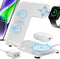3 in 1 Wireless Charger, Aluminum Alloy Fast Charging Stand for iPhone 15/14/13/12/11, iWatch, AirPods Pro, Silver