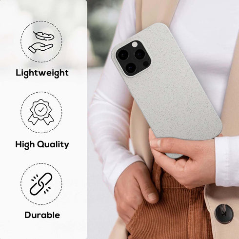 EMF Protection Liquid Silicone Shungite Case for iPhones, 5G Shield Reduction, Lightweight Back Cover (Beige, 13)