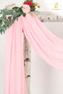 Wedding Arch Draping Fabric, 1 Panel 28"x20ft Pink Chiffon Drapes for Ceremony Decorations