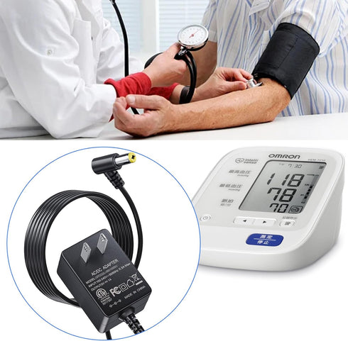 SoulBay AC Adapter for Omron Healthcare Blood Pressure Monitor 5 Series 7 Series 10 Series DC 6V 1A Power Supply