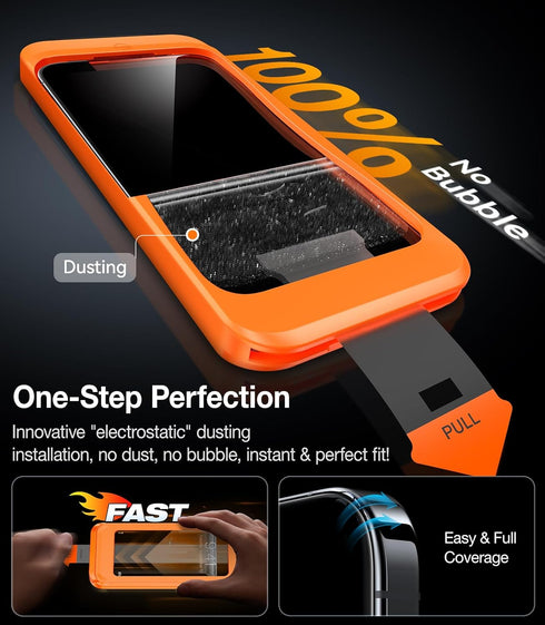 iPhone 15 Pro Max UltraGlass 9H+ Screen Protector - Military Grade, Shatterproof, Full Coverage, 2 Packs, Long-lasting