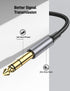 3.5mm 6.35mm 3.3FT, 6.35 1/4" 3.5 1/8" to Stereo Audio Cable Male to Male TRS Stereo Audio Cable for Guitar, Laptop