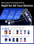 LISEN 90W USB C Car Charger, Fast Charging for iPhone 16/15 Pro Max, Dual PD 45W Port, Super Fast Adapter with 2 Cables