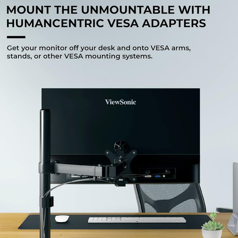 HumanCentric VESA Mount Adapter for Viewsonic Models VX2776-smhd, VX2476-smhd, VX2376-smhd