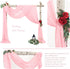 Wedding Arch Draping Fabric, 1 Panel 28"x20ft Pink Chiffon Drapes for Ceremony Decorations