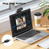 cbeyook 1080P 360 Full HD Webcam with Microphone, Auto Light Correction, Rotatable, Plug & Play, Compatible
