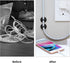 Cord Holder Cable Clips, 12PCS Black Organizer, Adhesive Charger Wire Management Keeper for Desk, Office, Nightstand