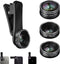 Phone Camera Lens, 198 Fisheye Lens + 120 Super Wide-Angle Lens + 20x Macro Lenses Camera Photography Accessories Kit