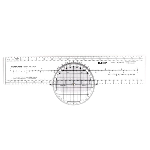 SimCoach Aviation Navigation Plotter, Premier Rotating Azimuth Plotter with WAC Charts, Flight