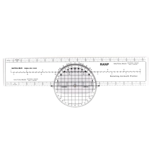 SimCoach Aviation Navigation Plotter, Premier Rotating Azimuth Plotter with WAC Charts, Flight