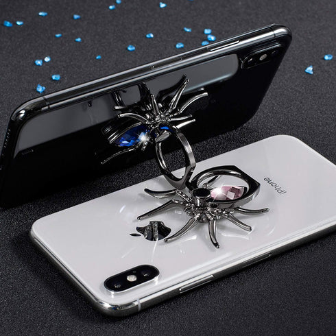 Allengel Spider Phone Ring Holder Stand, Animal Bling Finger Ring Grip, Diamond Kickstand for Smartphone - Pink