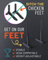 ECHOGEAR Universal Large TV Stand, Height Adjustable Base for TVs up to 77", Wobble-Free Replacement Stand
