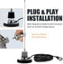 BASIKER SO239, PL-259 W/5M(16.4ft) RG58 CB Antenna NMO Magnetic Base Mount Plug Coaxial Cable, Heavy Duty Magnetic