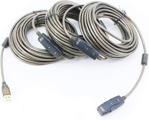 PASOW USB 2.0 A Male to A Female Extension Cable, High Speed 480 Mbps, 100 Feet with LED Light