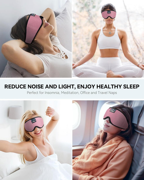MUSICOZY Bluetooth Sleep Headphones Eye Mask for Sleeping, Wireless Headband Headphones, Sleep Earbuds for Side Sleepers