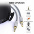 3.5mm Aux Cable (6.5ft/2m, Pack of 2) - Male to Male Audio Auxiliary Cord for Headphones, Car, Home Stereos, Gray
